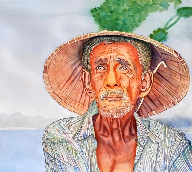 Fisherman portrait by Bhanu