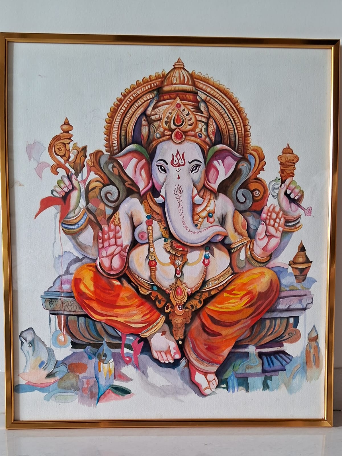Large Ganesha painting for home